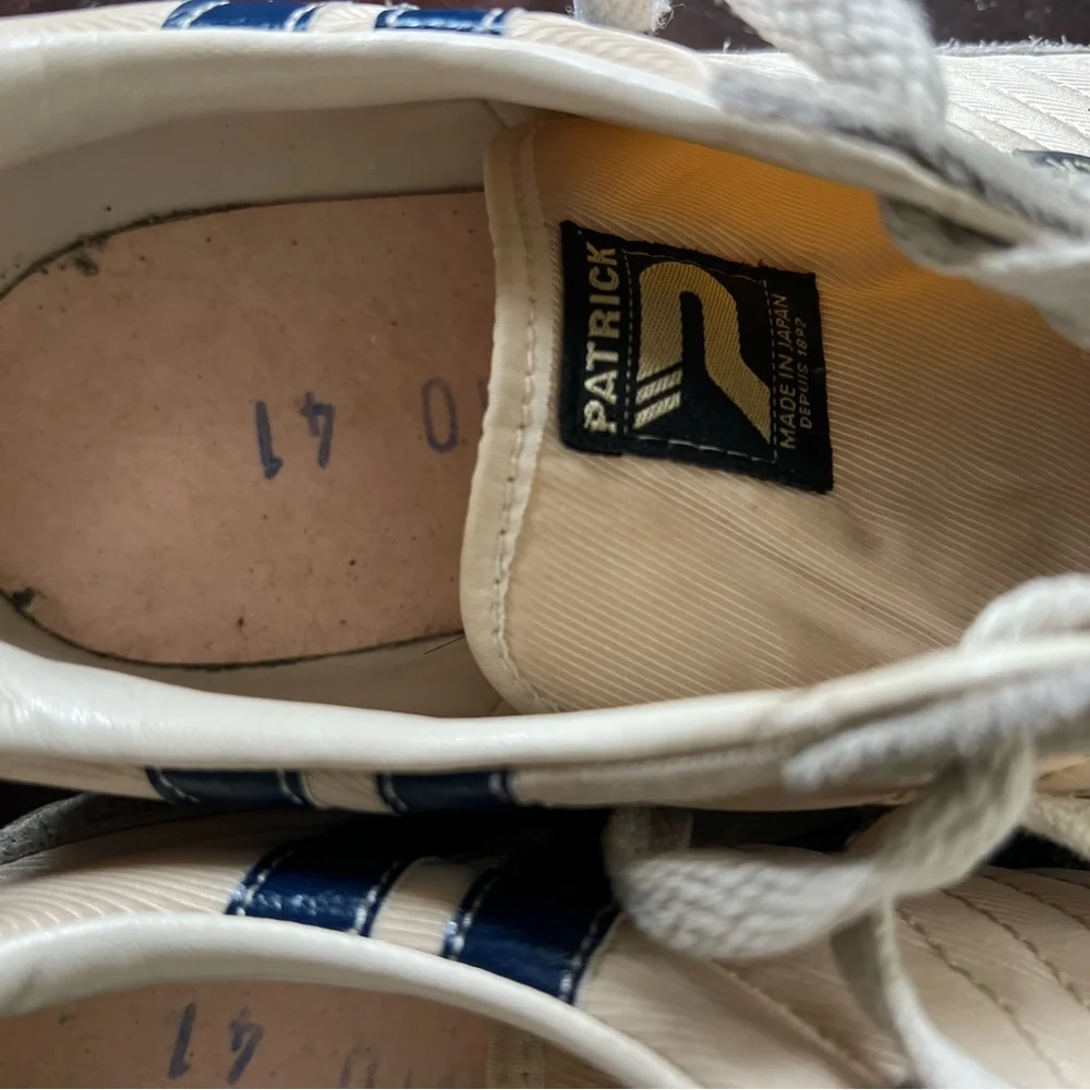 Patrick Marathon unisex size 41 sneakers,‎ Men’s 8, Blue and Cream
